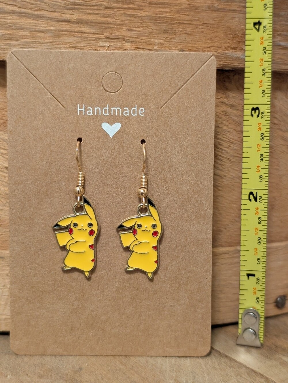 Anime Pokemon Pikachu Enamel Metal Earrings NEW